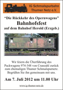 Plakat vom Bahnhofsfest