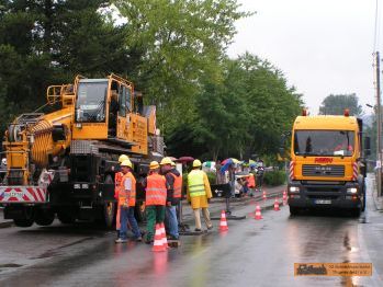 Nur noch vorbei am Kran. � J. Reuter