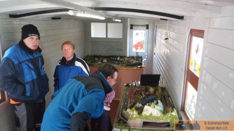 eine Modellbahnausstellung im Packwagen