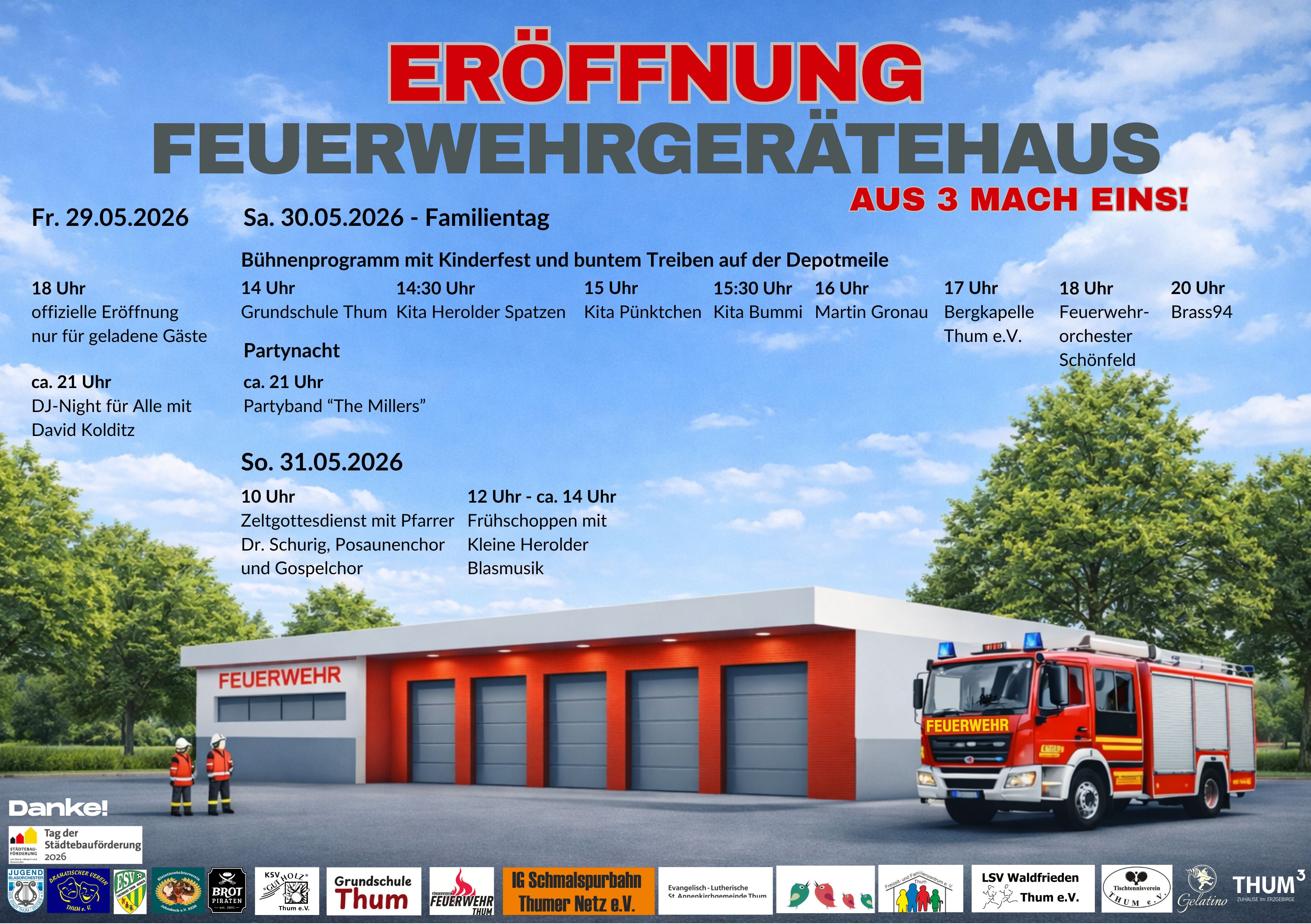 Eröffnung unseres neuen Feuerwehrgerätehauses Eröffnung unseres neuen Feuerwehrgerätehauses